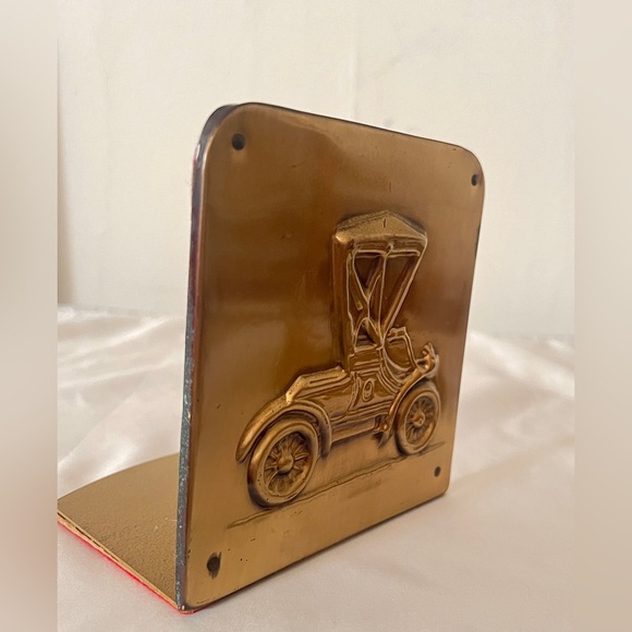 Vintage Car Bookends, Solid Brass, Antique Model T, Gifts for Him 5”L x 3”D - Picture 5 of 7